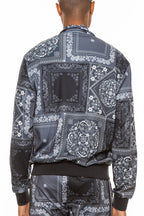 Paisley All Over Print Full-Zip Track Jacket