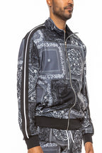 Paisley All Over Print Full-Zip Track Jacket