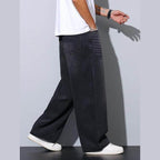 Men’s Black Wide-Leg Baggy Jeans - VacationGrabs