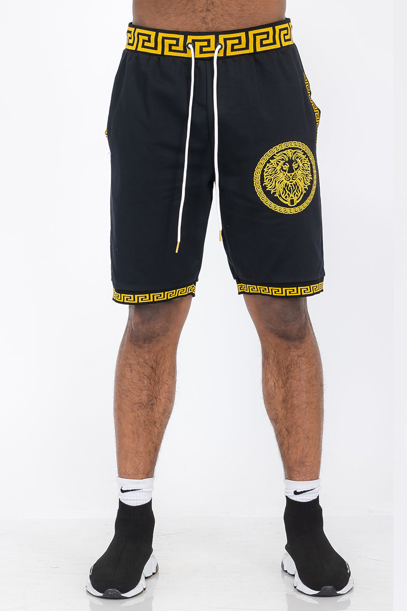 Lion Head Graphic Shorts – Above the Knee
