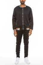 Checkered Track Set – Full Zip Jacket & Elastic Waist Bottom