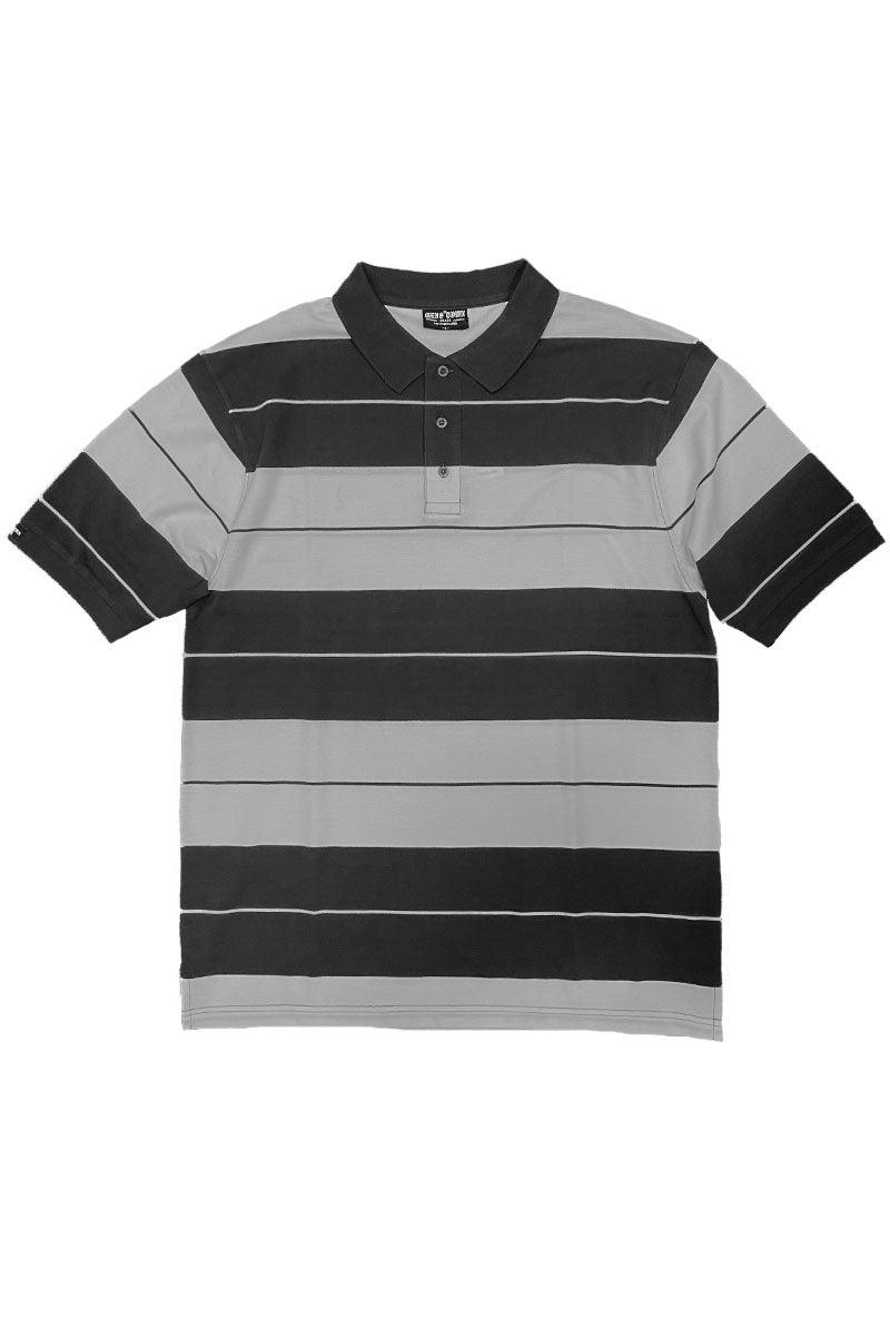 Men's Shirts Black/Grey Old School Pique Polo Shirt