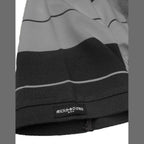 Black/Grey Old School Pique Polo Shirt - VacationGrabs