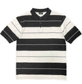 Black/White Old School Pique Polo Shirt - VacationGrabs
