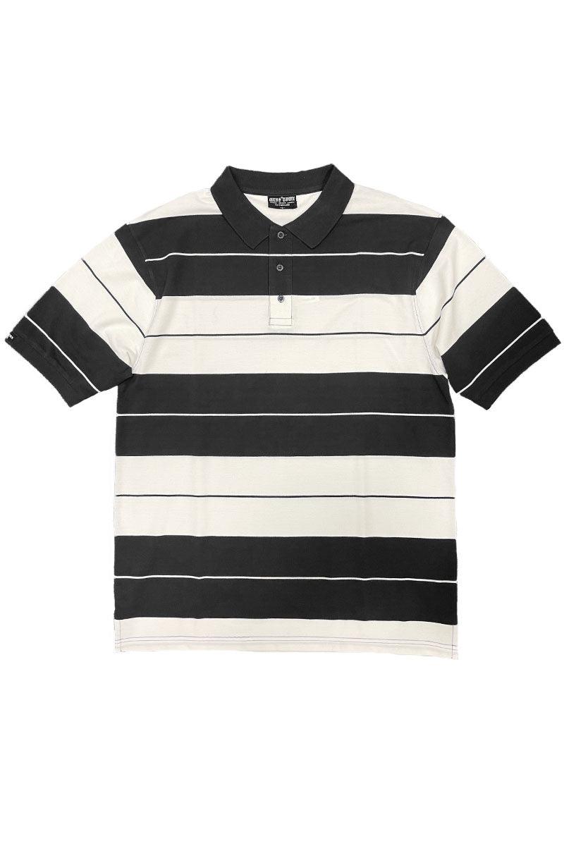 Men's Shirts Black/White Old School Pique Polo Shirt
