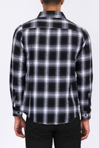Men's Brushed Flannel Shirt | Chest Pockets & Button Cuffs