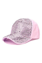 Bling baseball hat women in pink with sparkling rhinestones for a stylish look