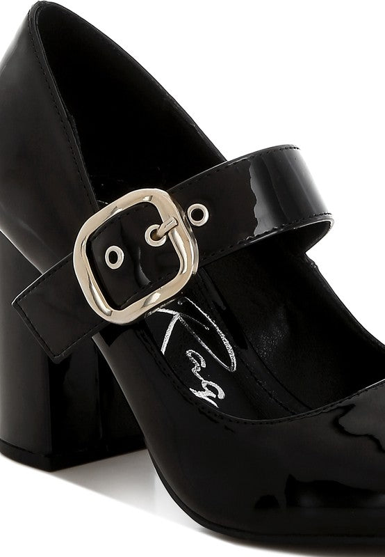 Rag Company black block heel Mary Jane sandals, stylish alternative for dressy occasions