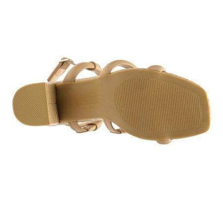 Rag Company block heel slingback shoes in nude with a stylish design and comfortable fit