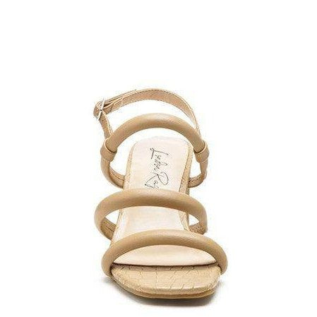 Rag Company block heel slingback shoes in beige with stylish strap design for comfortable wear