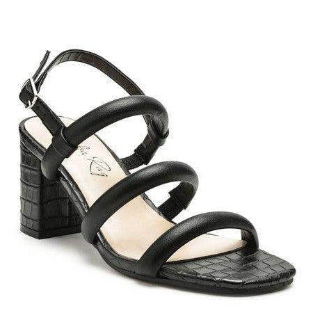 Rag Company block heel slingback shoes in black with stylish strap design for versatile wear