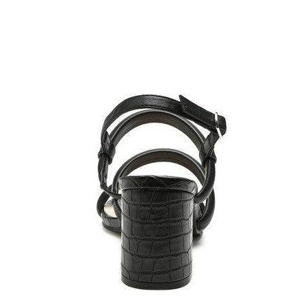 Rag Company black block heel slingback shoes with stylish straps and textured heel