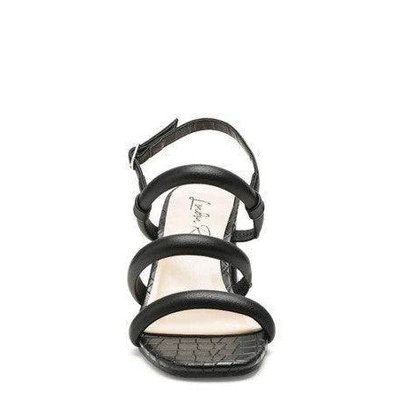 Stylish black block heel slingback shoes with minimalist design for elegant outfits