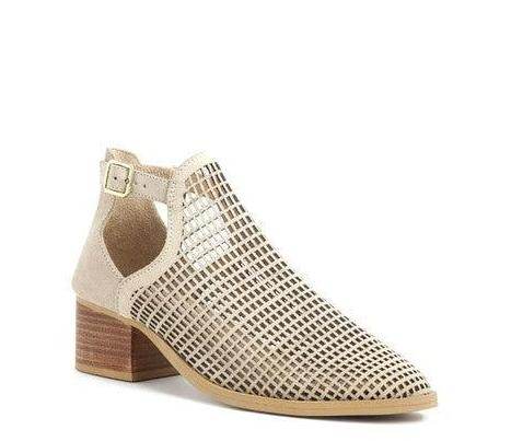Rag Company Women's Block Heeled Sandals for Summer with Open Weave Design and Stylish Ankle Strap