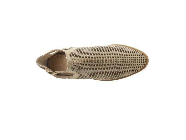 Rag Company Women's Block Heeled Sandals for Summer in Beige with a Stylish Perforated Design