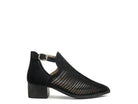 Rag Company black block heeled sandals for summer with stylish cut-out design and ankle strap