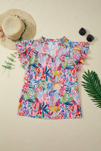 Women's floral blouse, colorful design, perfect for summer outings