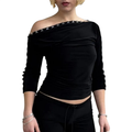 Women’s Off the Shoulder Blouse in Hot Pink