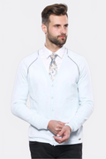 Blue Cotton Men Knitwear – front view