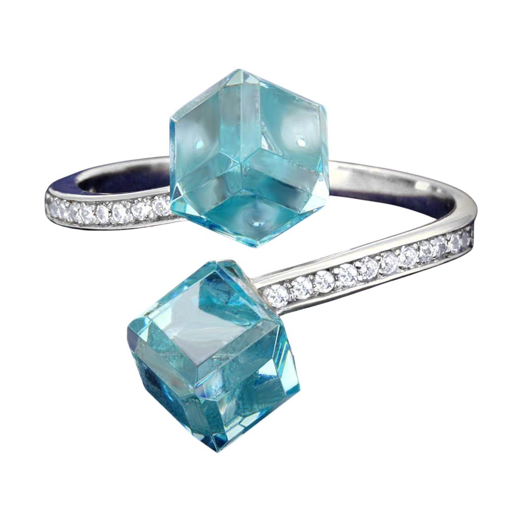 VacationGrabs Blue Gemstone Ring for Women - Elegant Design