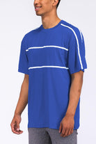 Men's Shirts - Tee's Blue Jordan Solid Tape Tshirt