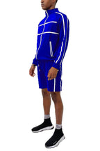 Blue Jordan Track Jacket Short Set - VacationGrabs