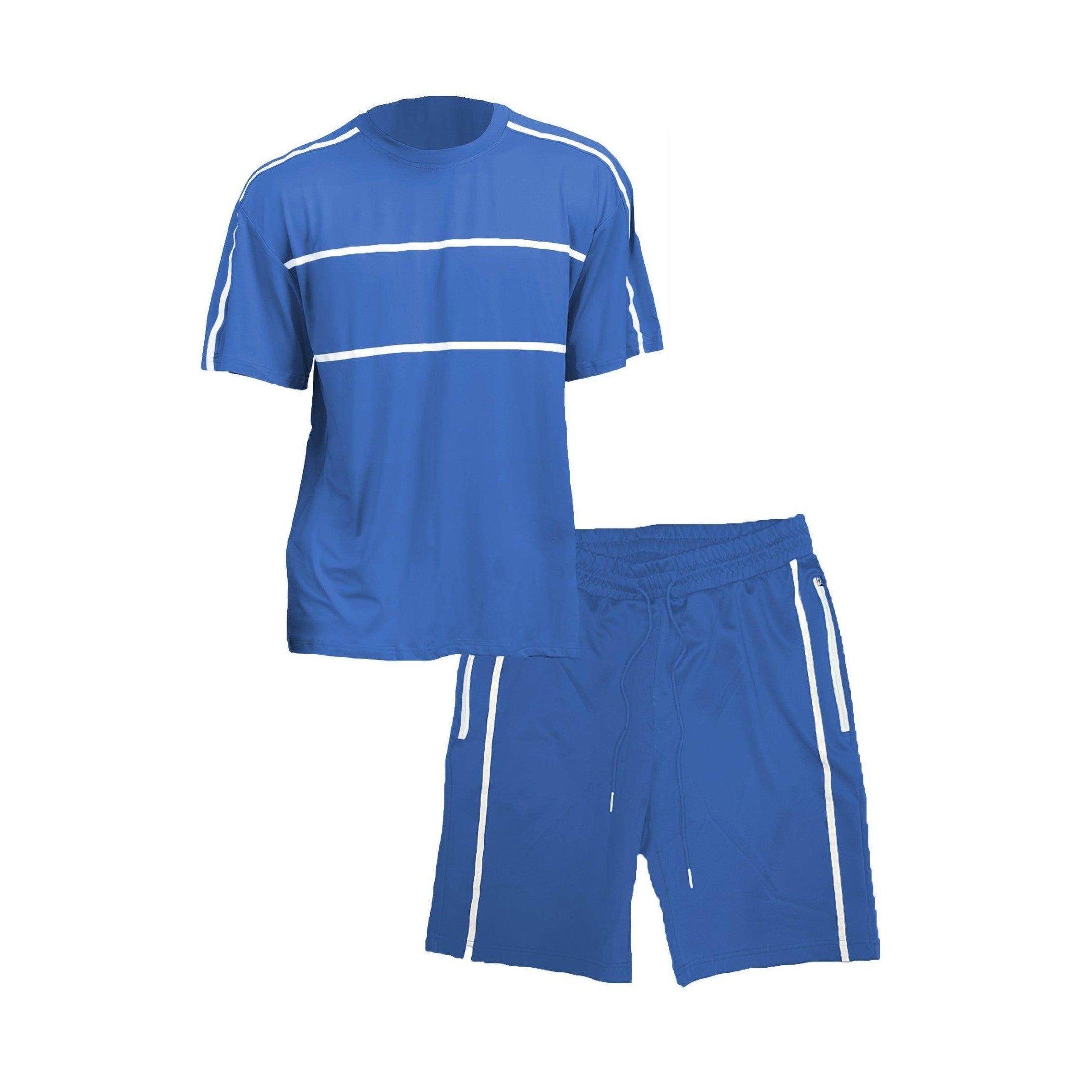 Blue Jordan Tshirt Short Set - VacationGrabs
