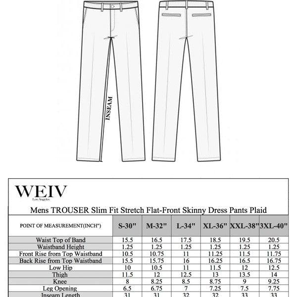 Men's Pants Blue Multi Mens Plaid Trouser Pants