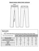 WEIV Men's Blue Multi Plaid Pants Slim Fit Stretch for Modern Style and Comfort