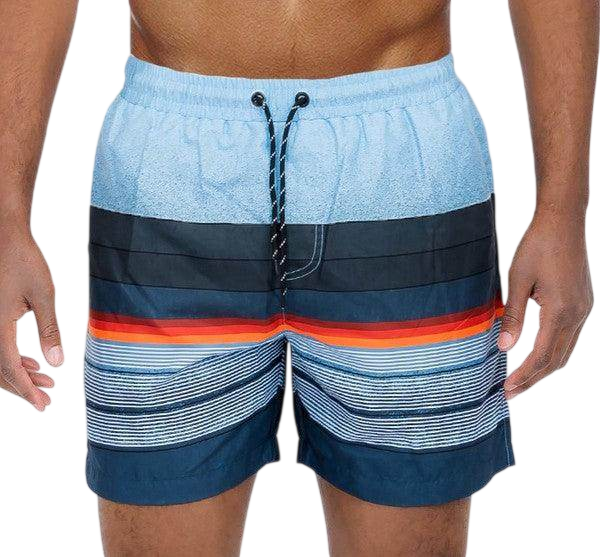 Swimwear - Blue Stripes Swim Shorts