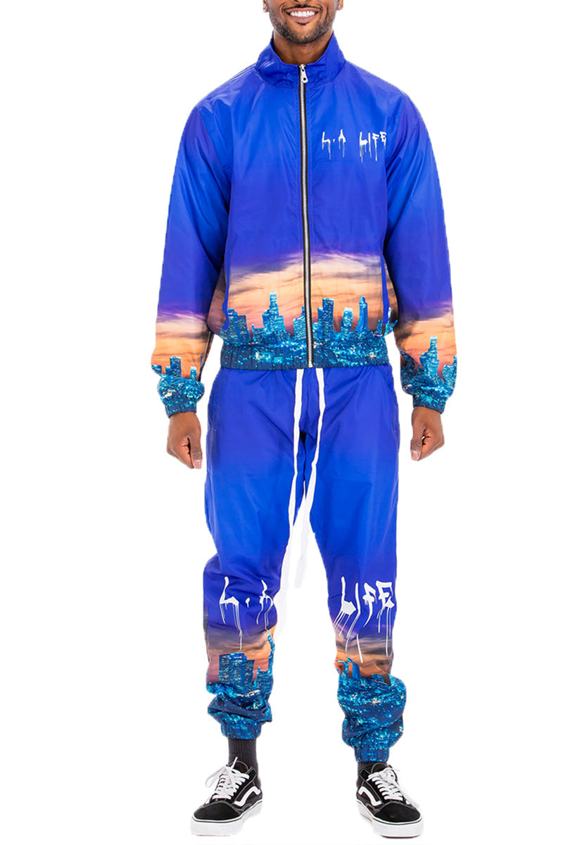 LA Life Windbreak Track Suit – Full Zip Jacket & Jogger