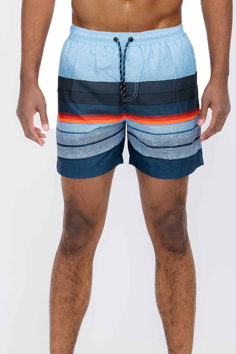 Men's Striped Print Swim Shorts – 5.5" Inseam