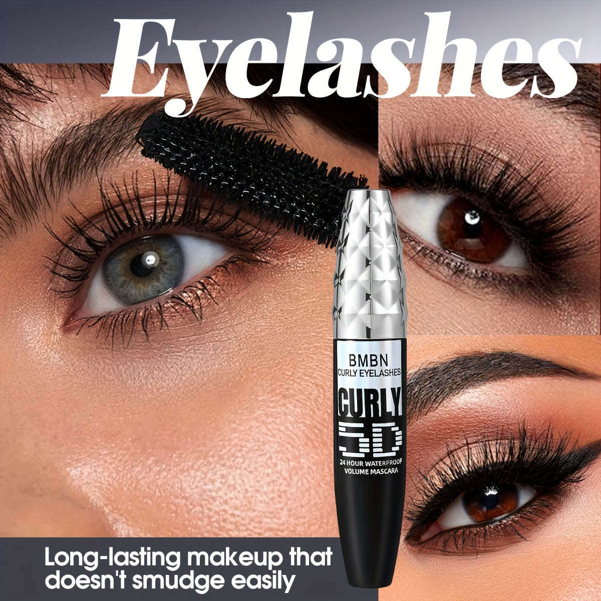 BMBN Curly 3D waterproof mascara for long-lasting, smudge-proof eyelashes