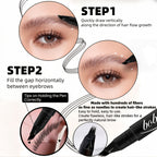 Travel friendly eyebrow pen with precision tip for natural look