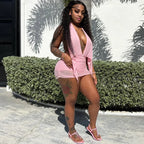 Pink VacationGrabs wrap mini and bodycon dress for summer outings