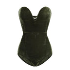Green velvet bodycon dress for stylish summer outings