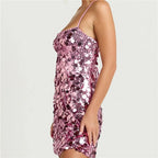 Pink sequin and bodycon dress for stylish party wear
