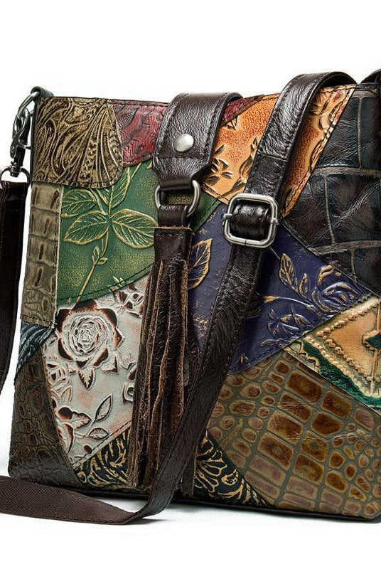 Wallets, Handbags & Accessories Boho Ethnic Style Genuine Leather Crossbody Bags Women Handbags