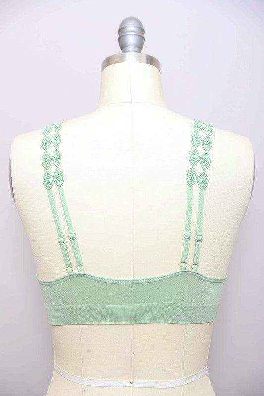 Boho Eye Lace Applique Bralette - VacationGrabs