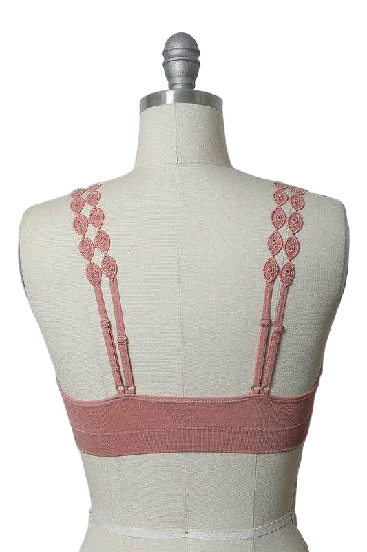 Boho Eye Lace Applique Bralette - VacationGrabs