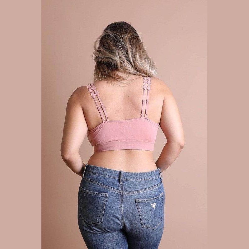 Boho Eye Lace Applique Bralette Plus Size - VacationGrabs