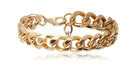 Stylish boho gold charm bracelets with a chunky chain design, perfect for adding flair to any outfit