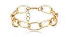Boho gold charm bracelets featuring a unique chain link design for a stylish accessory