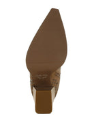 Bottom view of boho studded ankle boots by Rag Company with unique detailed outsole design