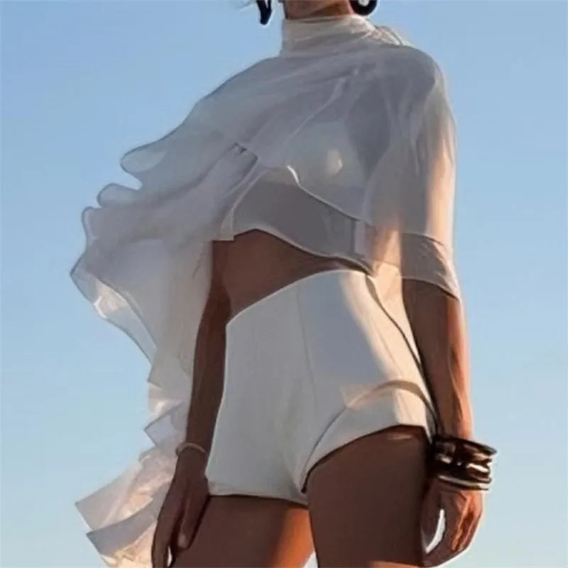 White boho style blouses with flowing design for summer fashion