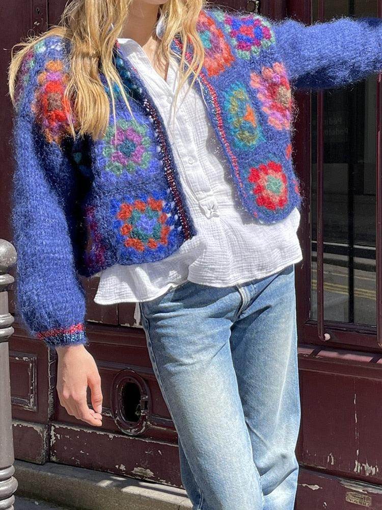 Colorful Women's Sweater by VacationGrabs in boho vacation style clothing for a trendy look