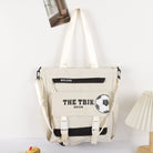 Versatile large capacity tote bag with a soccer graphic and adjustable straps for everyday use