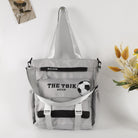 Gray SHOMICOBOUTIQUE large capacity tote bag with adjustable straps and sporty design