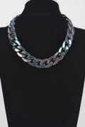 Bold statement chain necklace by VacationGrabs with a shiny metallic finish for a chic look