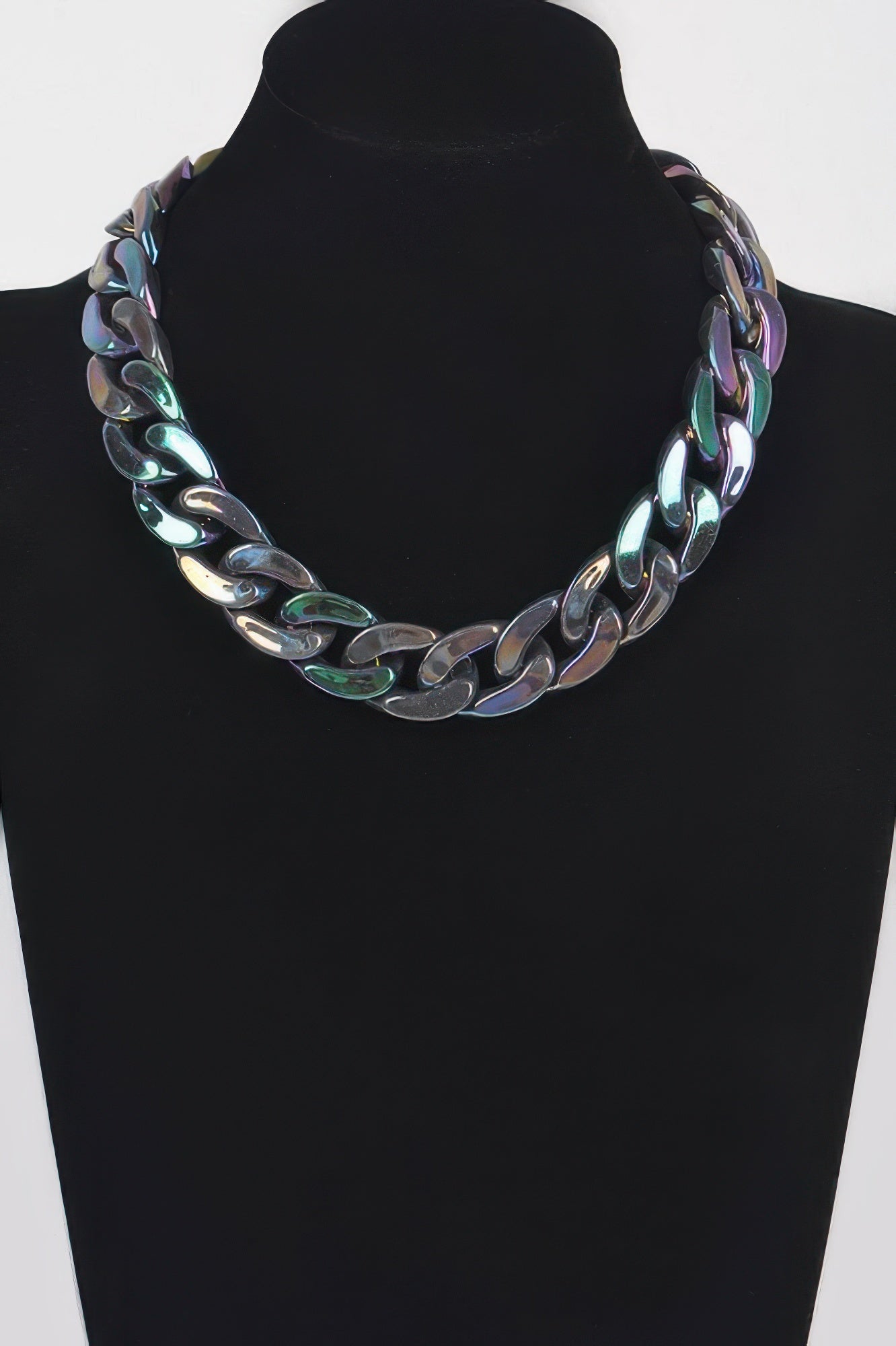 Bold statement chain necklace by VacationGrabs with a shiny metallic finish for a chic look